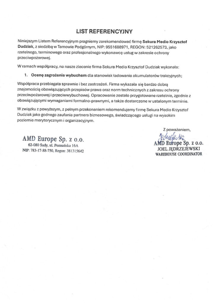 list referencyjny
